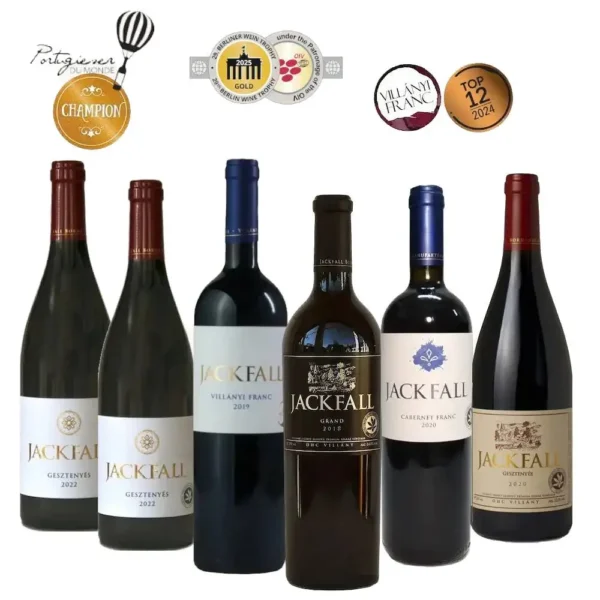 Jackfall díjnyertes borcsomag , aranyérmes villányi borok